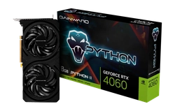 Placa de vídeo Gainward GeForce RTX 4060 Python II, 8GB, GDDR6, DLSS, Ray Tracing, NE64060019P1-1070V