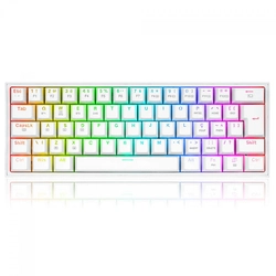 Teclado Mecânico Gamer Redragon Fizz Pro Wireless Branco - K616-RGB-W PT-BROWN