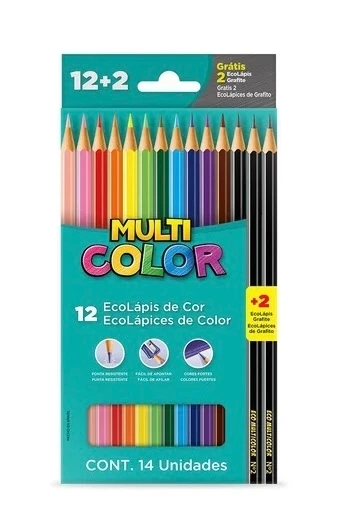 Lápis De Cor 14 Unidades Multi Color
