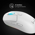 Mouse Warrior Magnus 10000dpi Tri Mode Com Base Carregadora – Branco Mo422