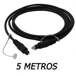 CABO DE FIBRA OTICA P/ AUDIO 5M PRETO