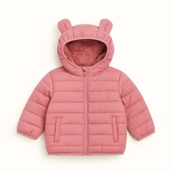 Jaqueta Puffer Peluciada Infantil com Orelhinhas Grand Bazar - Feminina