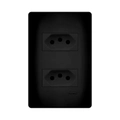 Tomada Dupla 2P+T 20A-Habitat Black Fame