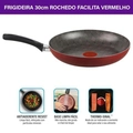 Frigideira Rochedo Facilita Vermelho 30cm - Cxm / 6