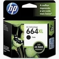 Cartucho Original HP 664XL Preto - 1115 / 2134 / 2136 / 2676 / 3636 / 3776 / 3786 / 3788 / 3790 / 3836 / 4536 / 4676 / 5076 / 5276