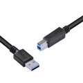 Cabo para Impressora e Hd Externo Usb a 3.0 Macho para Usb b 3.0 Macho 28awg Puro Cobre 2 Metros - Puabm3-2