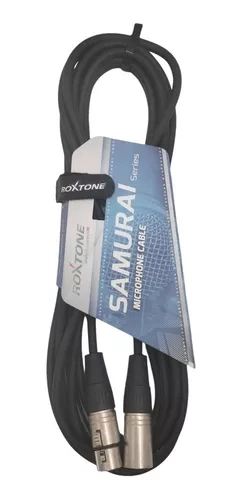 Cabo Xlr Macho Para Xlr Fêmea Roxtone Smxx200l5 5 Metros
