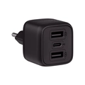 Carregador Ultra Rapido 32w C/ 3 Portas Usb (2 Usb-a + 1 Usb-c) Gan Ec12 - 4820192