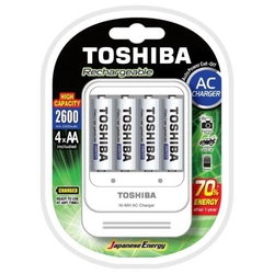 Carregador De Pilhas AA/AAA Toshiba CB C/ 4 AA - TNHC-6GAE4