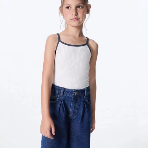 Regata Em Ribana Canelada Hering Feminina - Branca