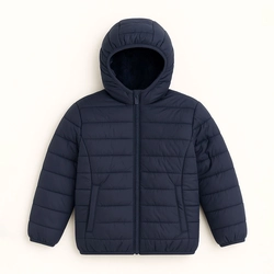 Jaqueta Puffer Peluciada com Capuz Grand Bazar - Feminina