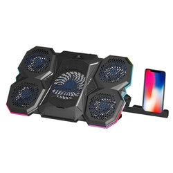 Base Gamer para Notebook C3Tech RGB Preto - NBC-300BK