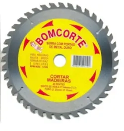 Serra Vídea Madeira 185mm 40 Dentes Bom Corte