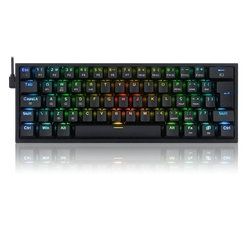 Teclado Gamer Mecânico Redragon Fizz Pro RGB Switch Brown Preto - K616-RGB-B (PT-BROWN)