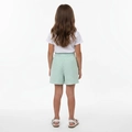 Short Saia Hering Listrado Feminino - Verde