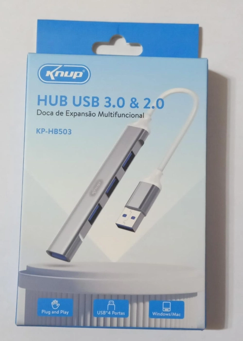 Hub Usb 3 portas 2.0 e 1 porta 3.0 kp-hb503 - knup