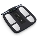 Balança Inteligente Bioimpedância Digital Corporal Relaxshop Bio Ultra Preta c/ Eletrodos – 55 Análises, Bluetooth