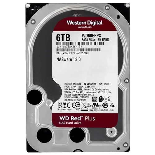 HD 6TB Western Digital Red Plus NAS 256MB 5400RPM - WD60EFPX