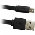 Cabo De Dados Micro Usb Flat 1,8m Umi-401/1.8bk Preto Fortrek