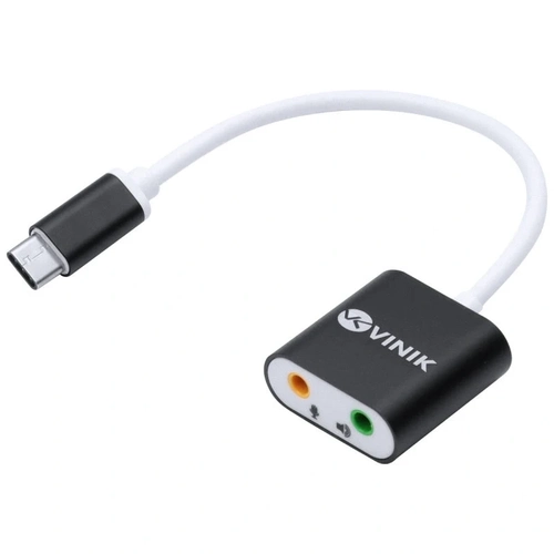 Adaptador Vinik Fone de Ouvido P2 3.5mm Duas Vias para Usb-c Tipo-c- Adfmusbtc