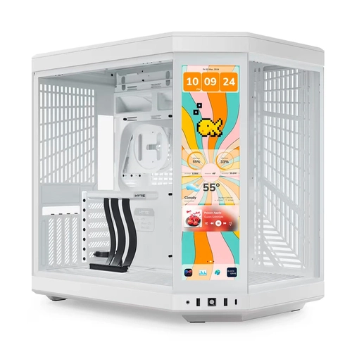 Gabinete HYTE Y70 Touch Infinite Snow White, Mid Tower, Display Touch 14.9 - CS-HYTE-Y70TTI-WW