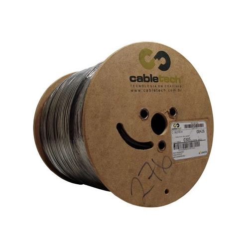 Cabo Coax Rgc 06 60% Preto 305m Cabletech