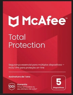 Total Protection Mcafee 5 Dispositivos 1 Ano Esd - Mtp0alnr5