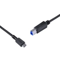 Cabo para Impressora Usb Tipo c para Usb b 3.0 1 Metro Preto - P3ucbp-1