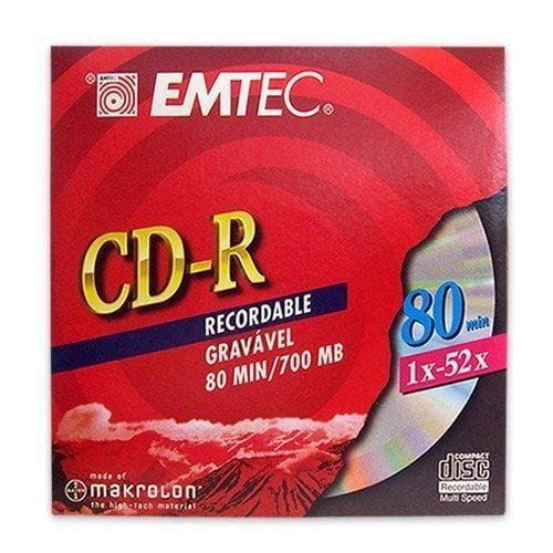 CD-R 700MB 52X Emtec - Envelope com 1 Unidade