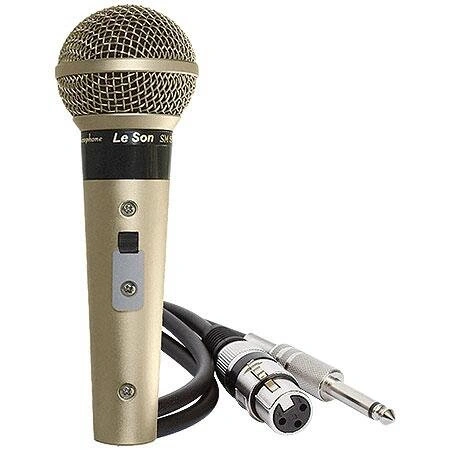 Microfone Profissional Sm58 P4 Champanhe Acompanha Cabo de 5 Metros