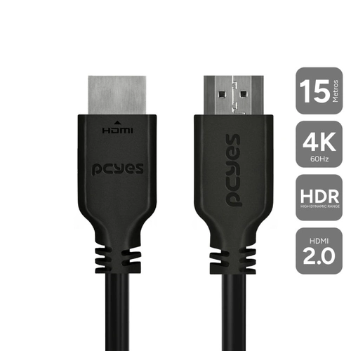 Cabo Hdmi 2.0 4k Pcyes 30awg Puro Cobre 15 Metros - Phm20-15