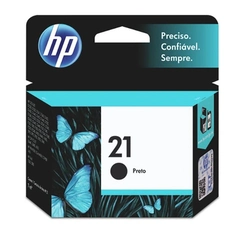 Cartucho HP 21, preto, Original, (C9351AB), Para HP Officejet J3680, J5508, Deskjet F2224