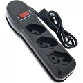 Filtro De Linha 3 Tomadas Circuit Breaker Preto Megatron