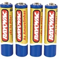 Pilha Zinco Palito Rayovac AAA (Pacote C/4)
