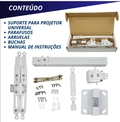 Suporte para Projetor De Teto ou Parede, Regulável, Cor Branca