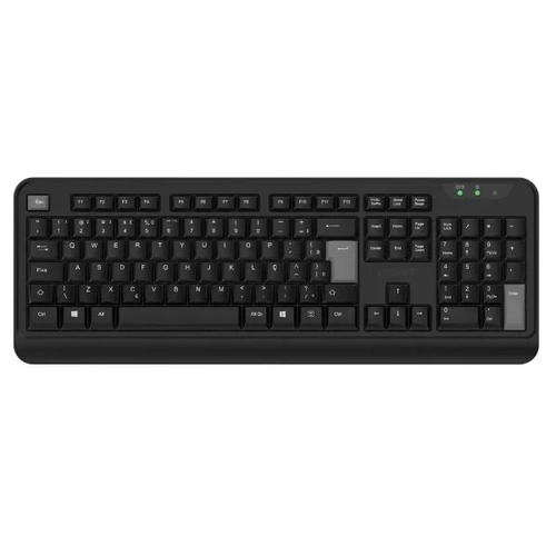 TECLADO SEM FIO PCYES COMFORT - WIRELESS 2.4GHZ - ABNT2 - CMFBKW