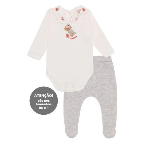 Conjunto Body Manga Longa Gola e Mijão Babadinho Suedine Feminino - Hamster