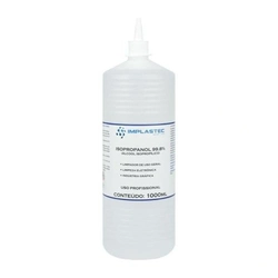 Álcool Isopropilíco 99,8% 1000ml Isopropilico Transparente Implastec - Cx / 10