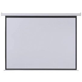 Tela de Projeção Retrátil Elétrica 2,03 X1,52m 100 Com Controle Remoto Ac350 110v