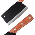 Faca Cutela Preta Premium Alta Qualidade Fiada Cozinha Culinária Corte Carne Osso Grillrelax