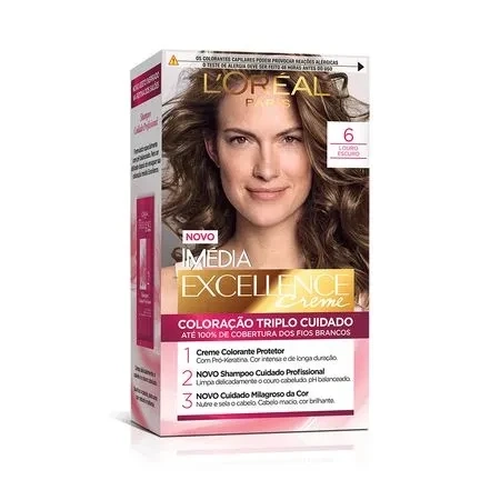 Coloração Imédia Excellence LOréal Paris 6 Louro Escuro