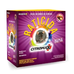 Raticida de Cereais Citromax - 40 sachês de 25g para ratos e ratazanas