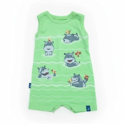 Macacão Bebê Rei Rex Hipopótamos Masculino