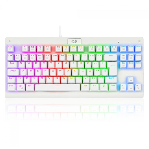 Teclado Gamer Redragon Dark Avenger Lunar White RGB Switch Azul - K568W-RGB PT-BLUE