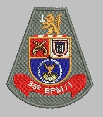 Brasão de Batalhão - 35º BPM/I - Polícia Militar (Bordado)