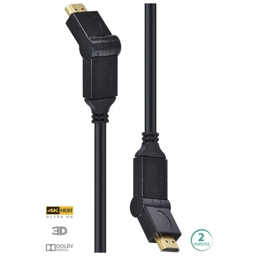 Cabo Hdmi 2.0 4K Vinik Conectores 180° 2 Metros - H20b180-2