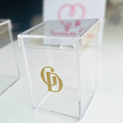 Porta objetos M com tampa - Logo alto relevo inicial ou desenho