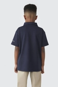 Camiseta Polo Marinho Estampa Hering - Masculina
