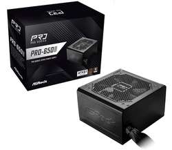 Fonte 650w Asrock Pro 80 Plus Bronze - Pro-650b