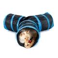 Brinquedo Túnel de Gato em T Dobrável - Azul